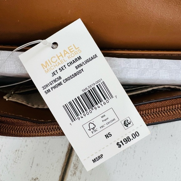 Michael Kors Signature Logo Small Phone Crossbody Bag Wallet - Picture 10 of 13